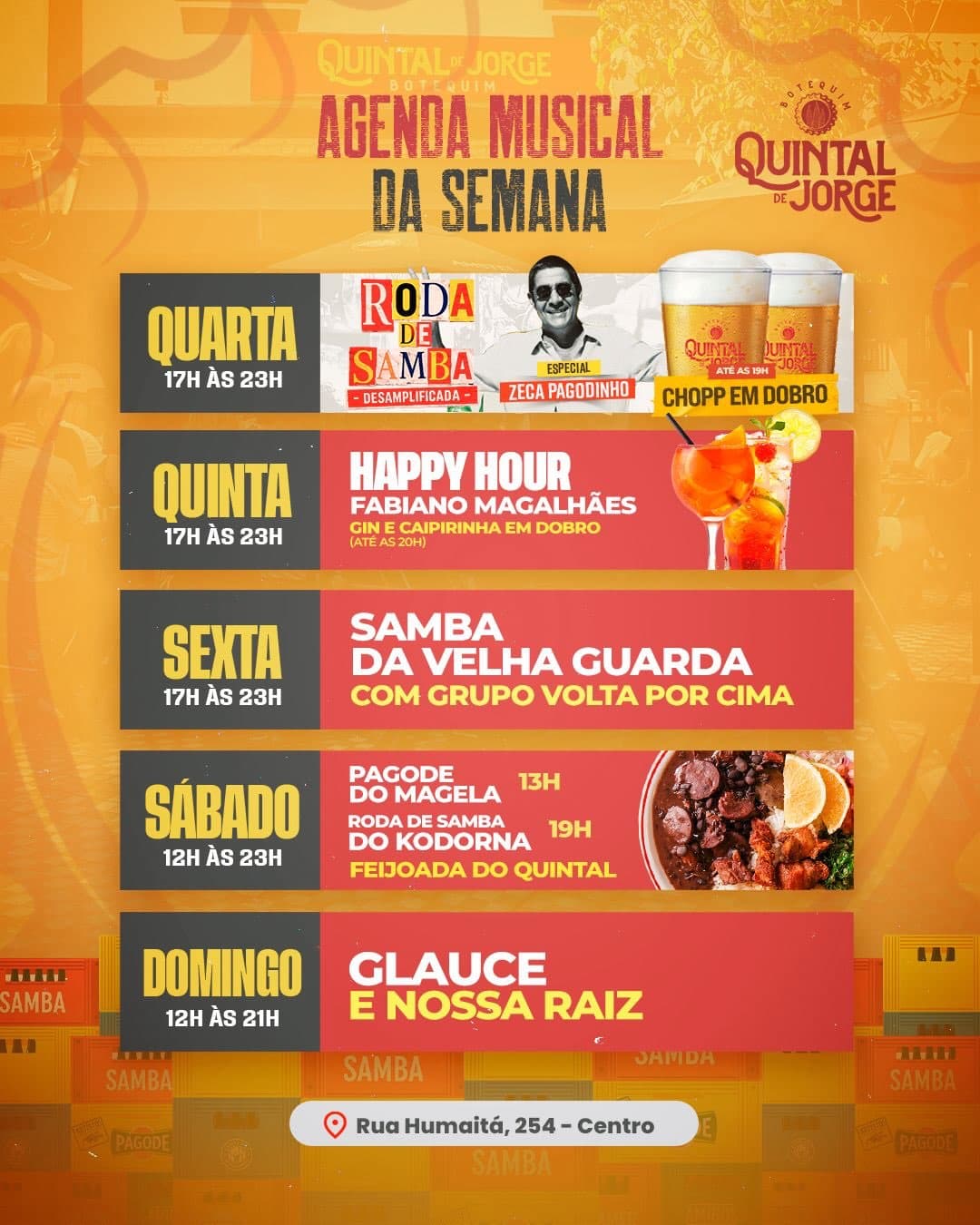 Flyer de Roda de Samba Desamplificada