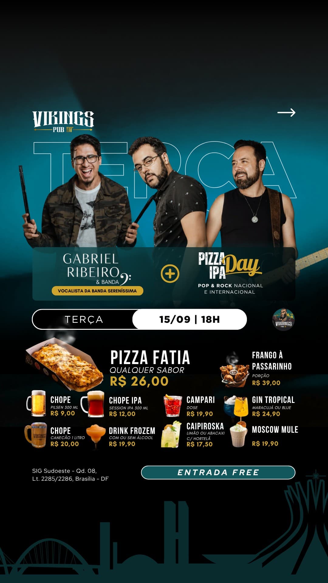 Flyer de Gabriel Ribeiro & Banda