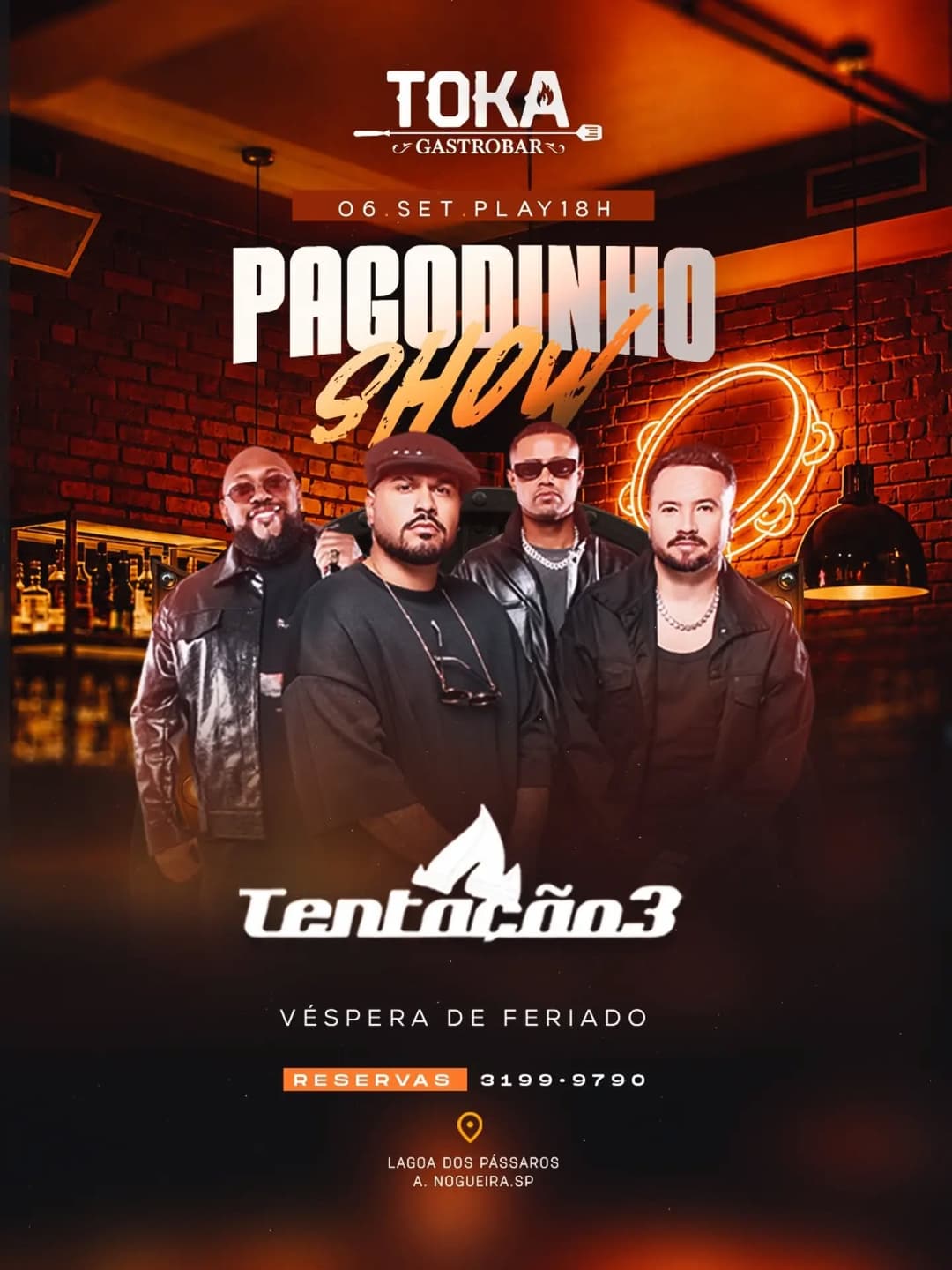 Flyer de Grupo Tentação 3