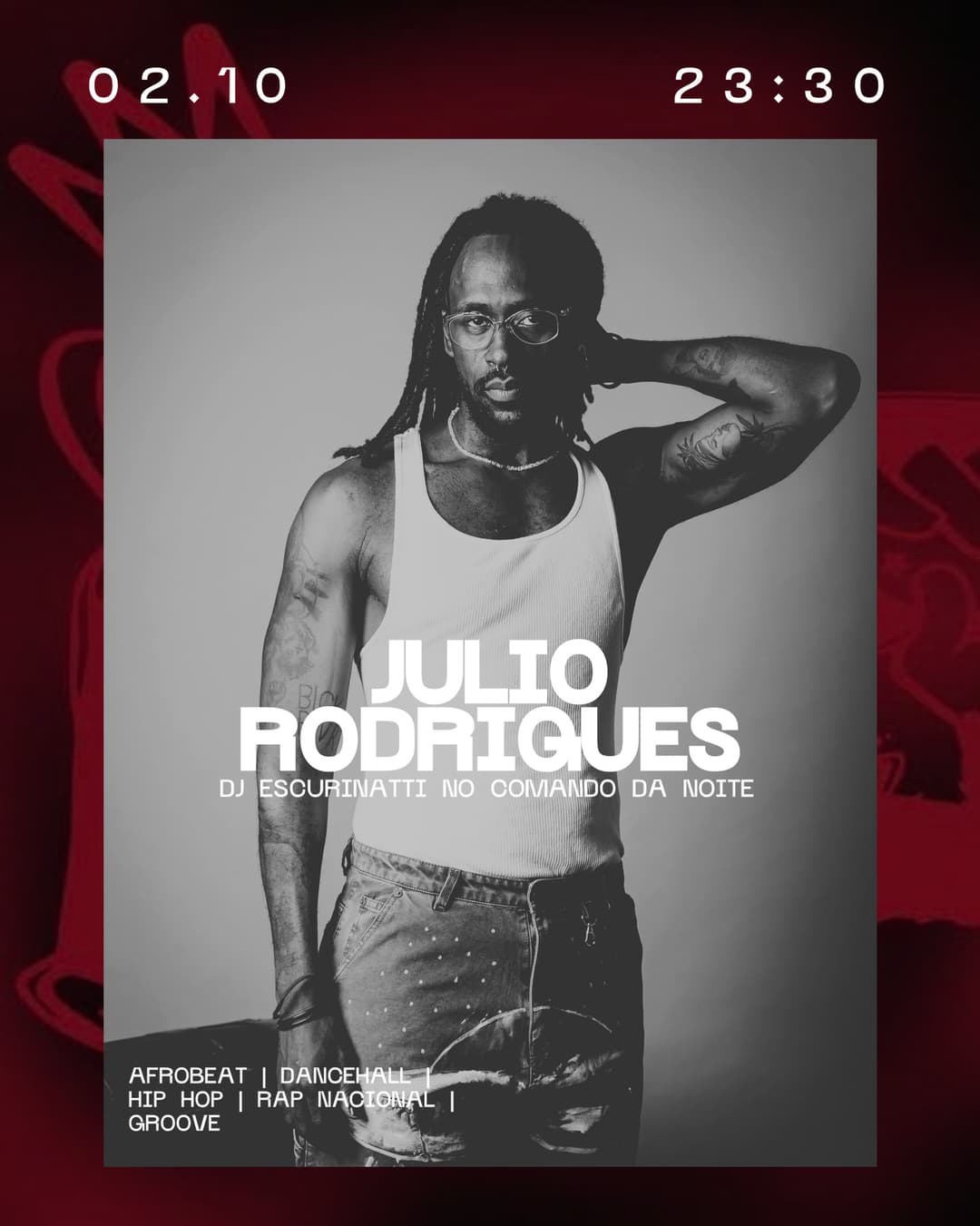 Flyer de DJ Juliano Rodrigues