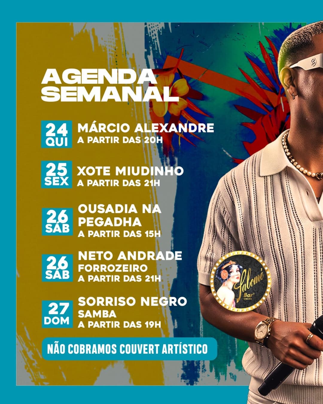 Flyer de Ousadia na Pegadha e Neto Andrade