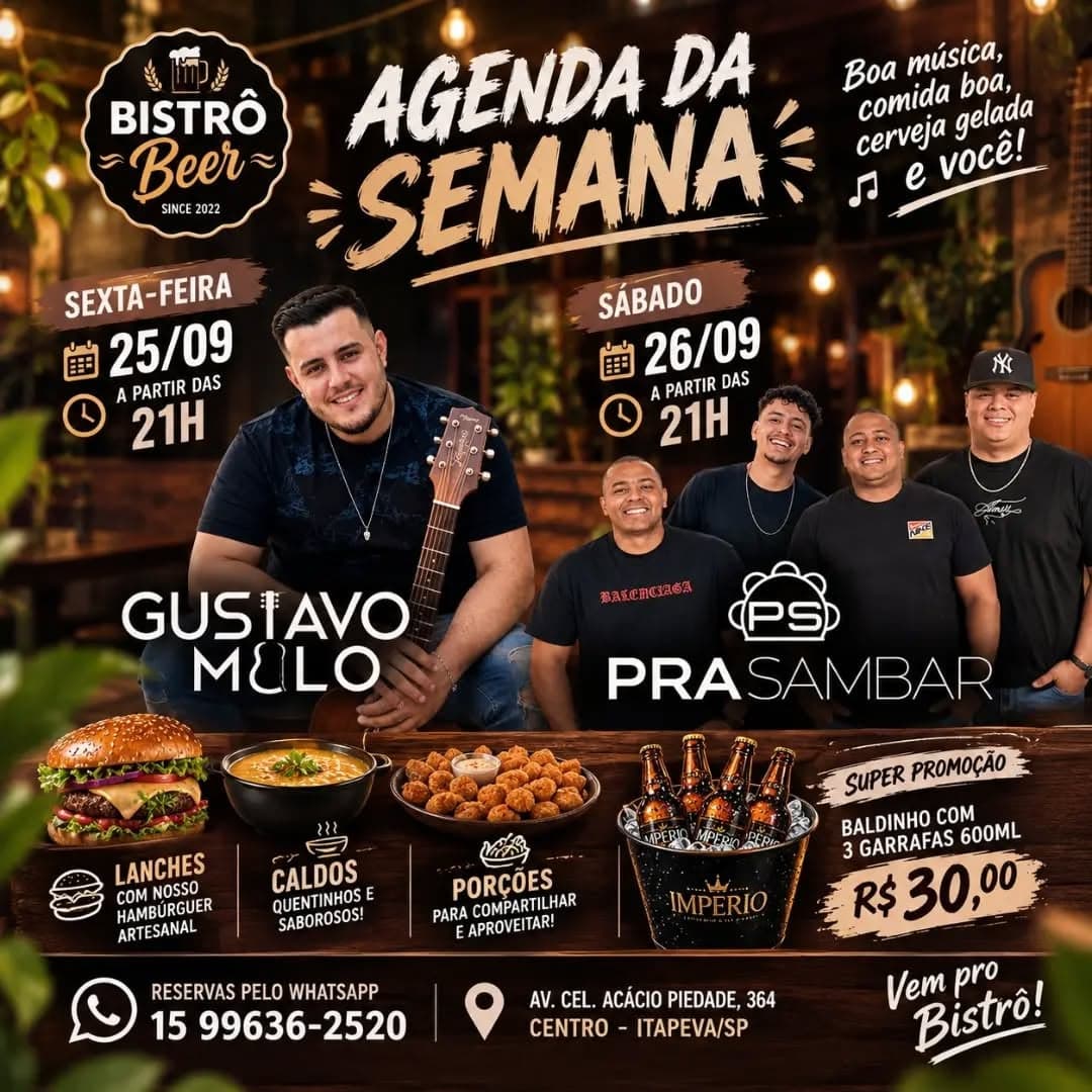 Flyer de Gustavo Mello