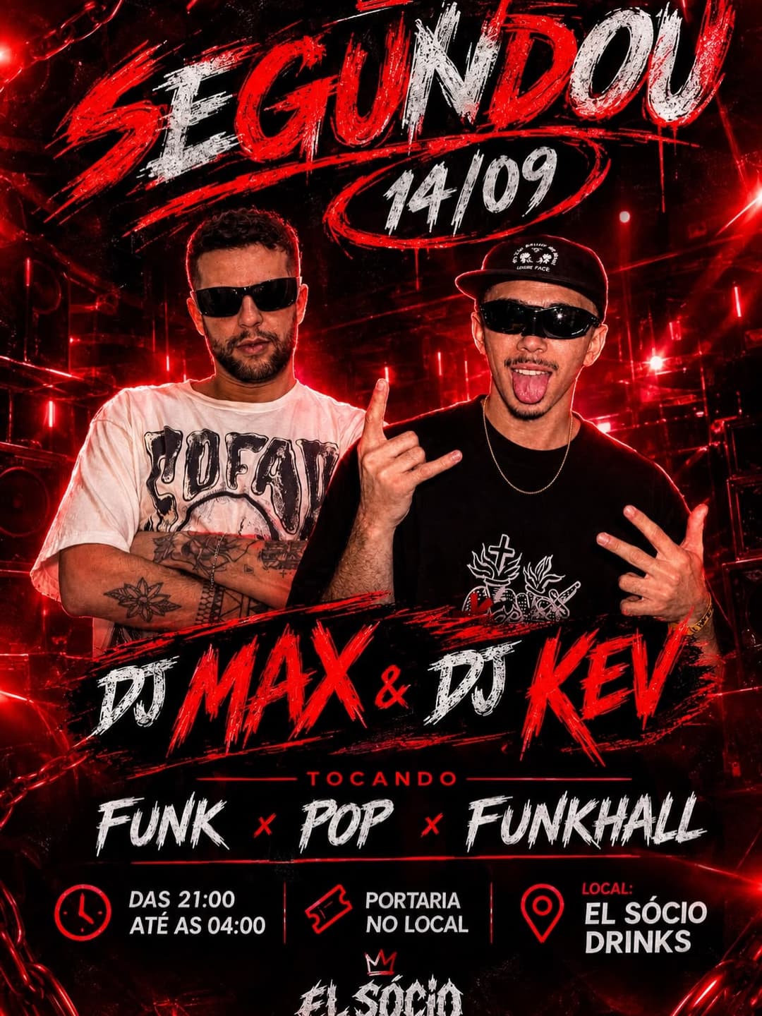 Flyer de DJ Max e DJ KEV