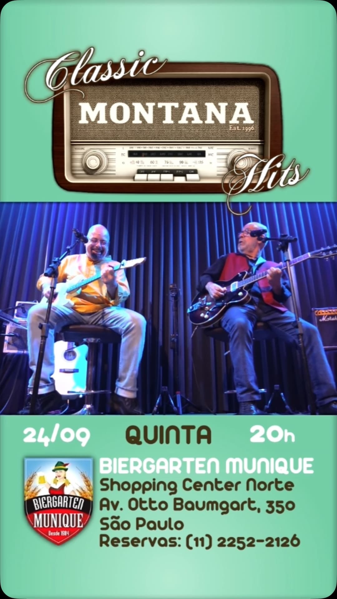 Flyer de Montana, Andre Gonzales e Walter Fernandes