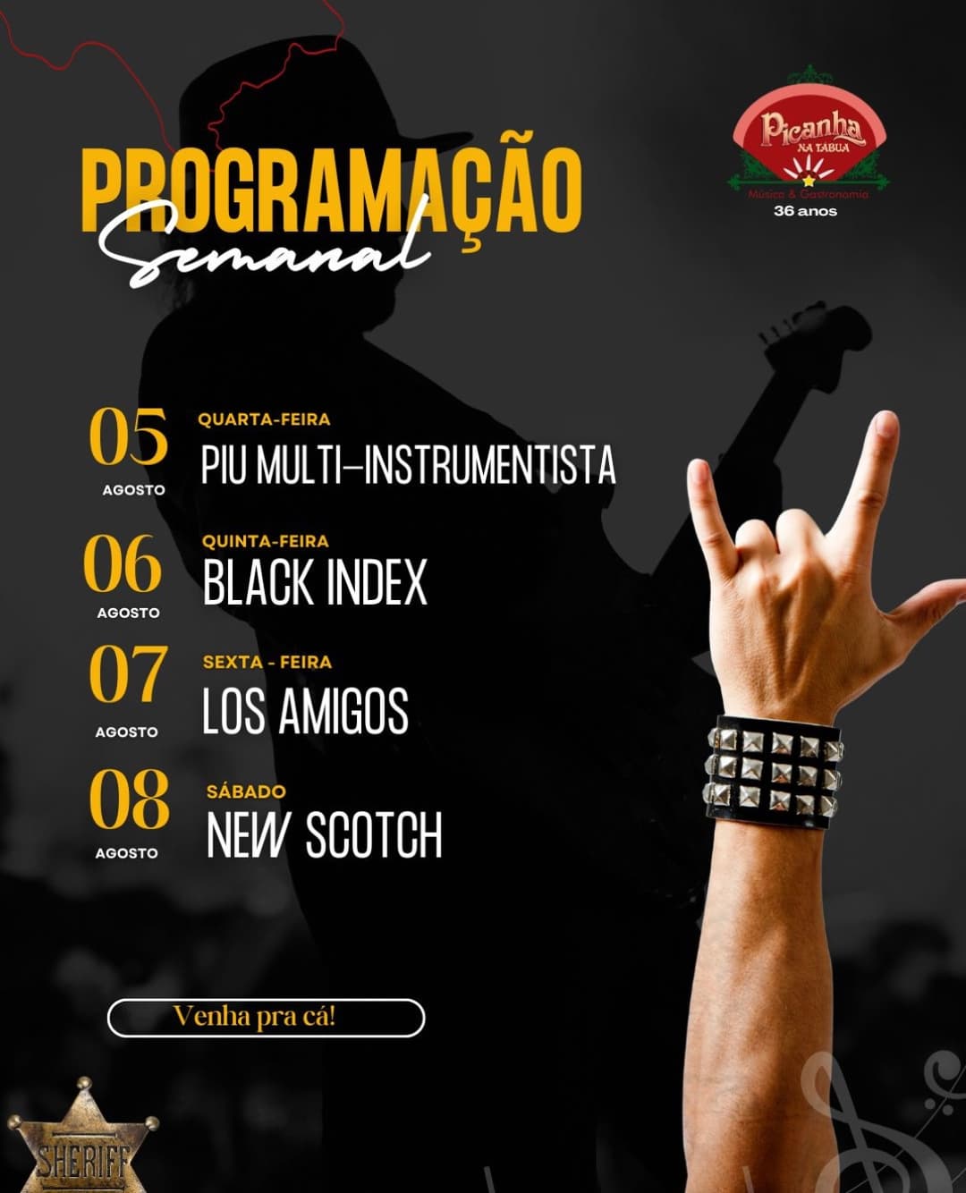 Flyer de Banda Black Index