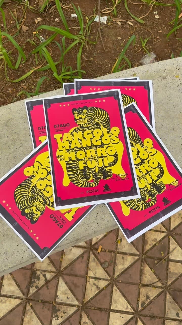Flyer de Tangolo Mangos e Morro Fuji