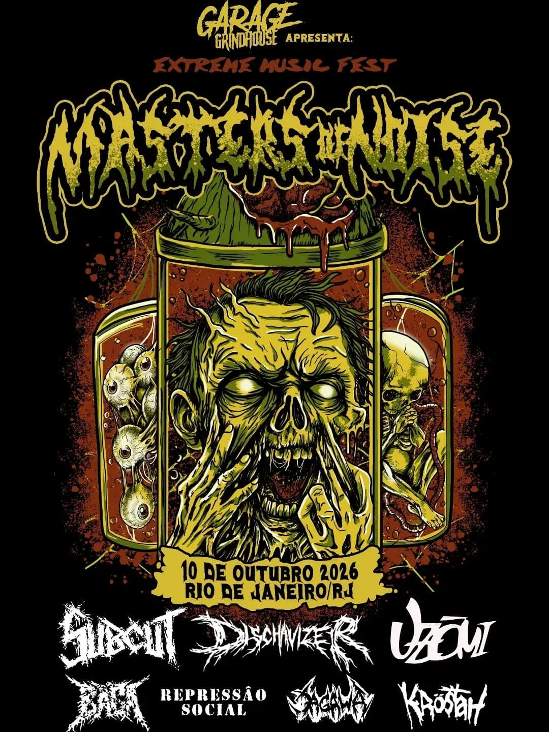 Flyer de Baga e Masters of Noise