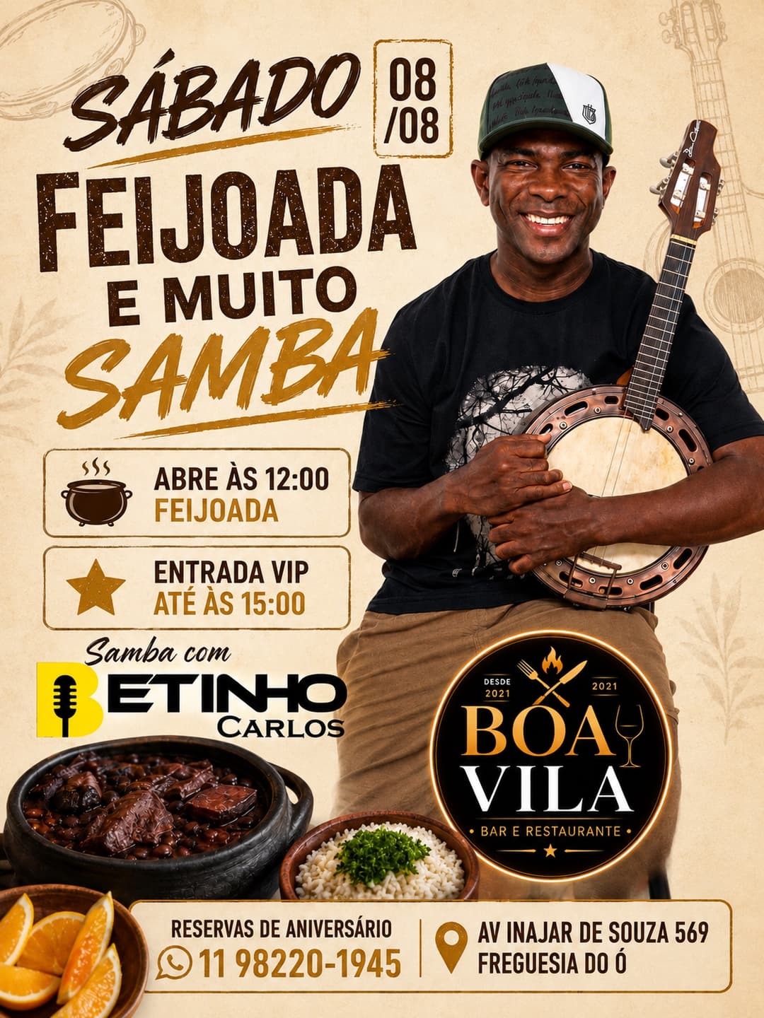 Flyer de Betinho Carlos