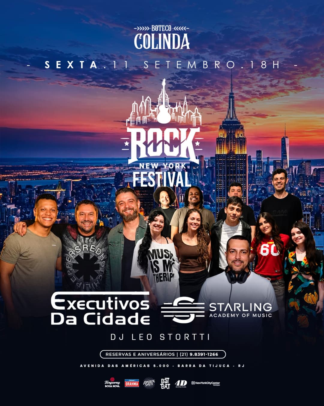 Flyer de Leo Stortti e mais 2 artistas