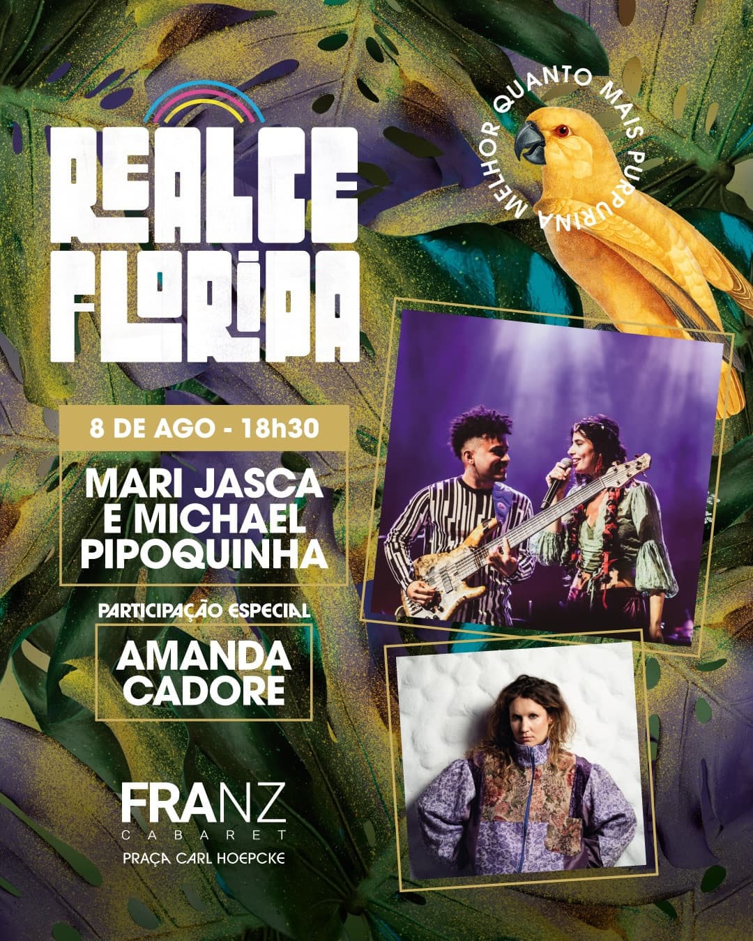 Flyer de Mari Jasca & Michael Pipoquinha