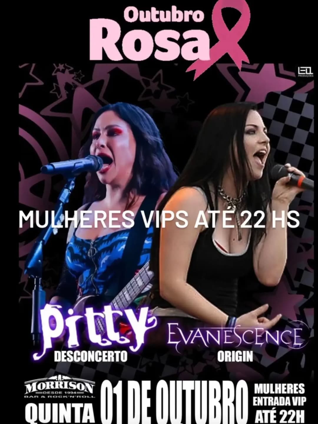 Flyer de Anacrônico e Evanescence Cover