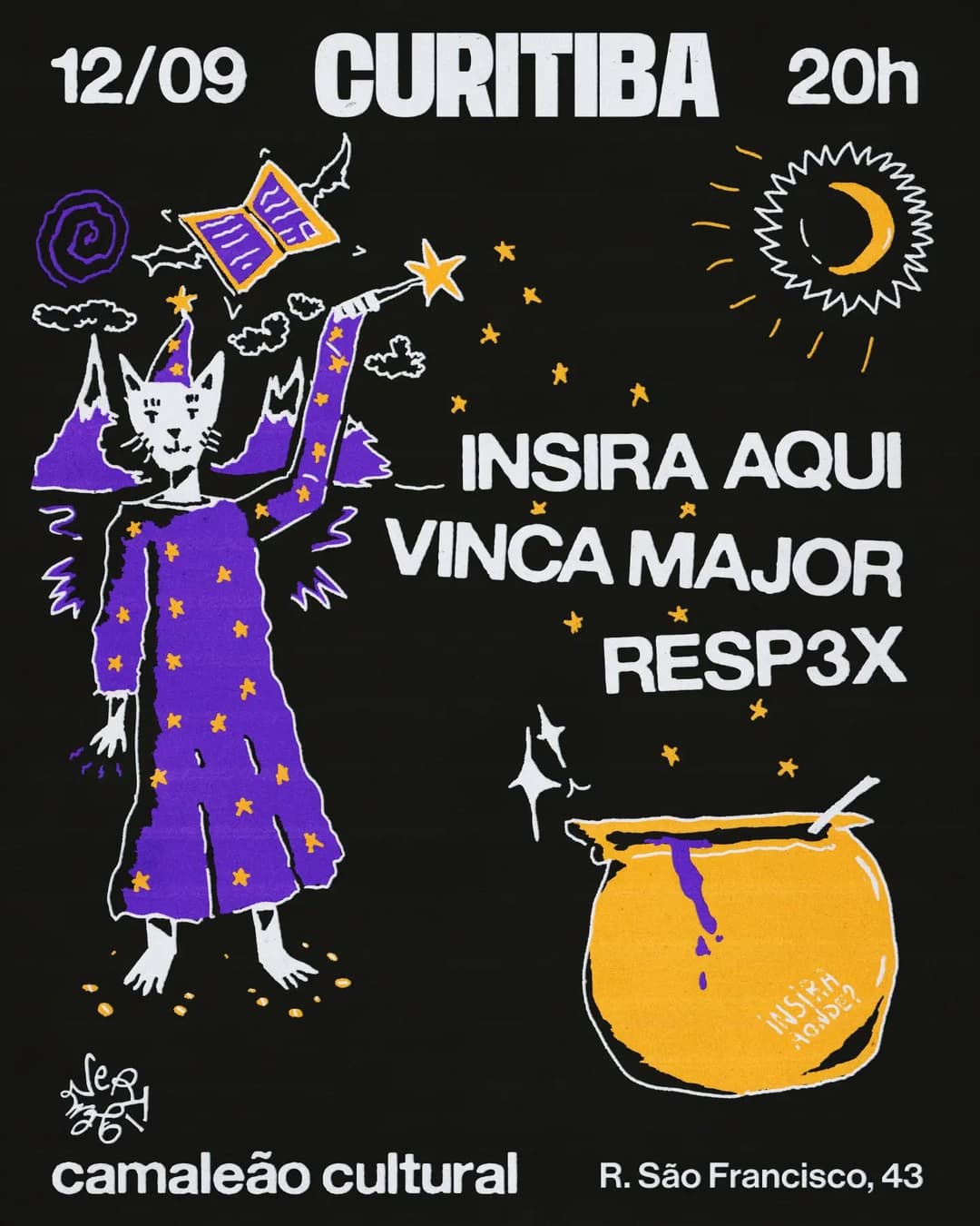 Flyer de Vinca Major, Insira Aqui e Resp3x