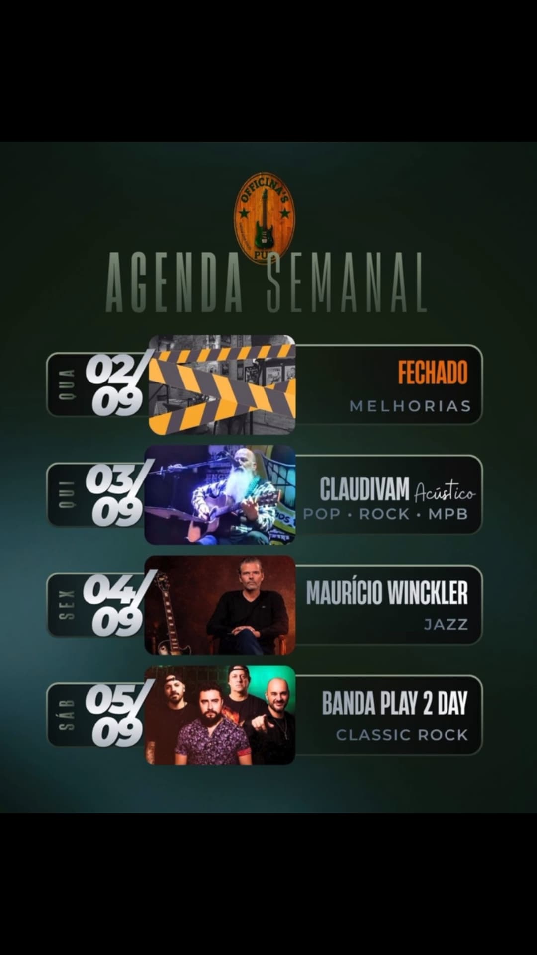 Flyer de Claudivam Acústico
