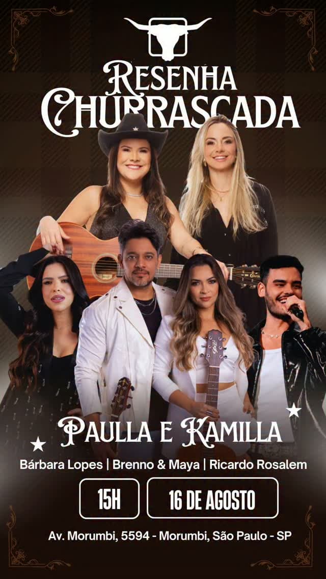 Flyer de Paulla & Kamilla, Paulla e Kamilla