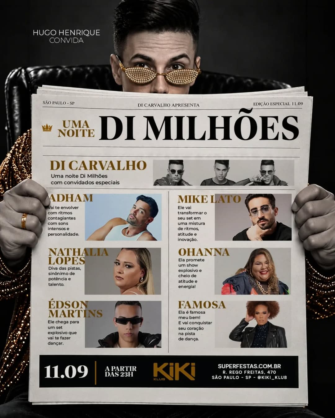 Flyer de Ohanna, Adham, MIKELATO e mais 3 artistas