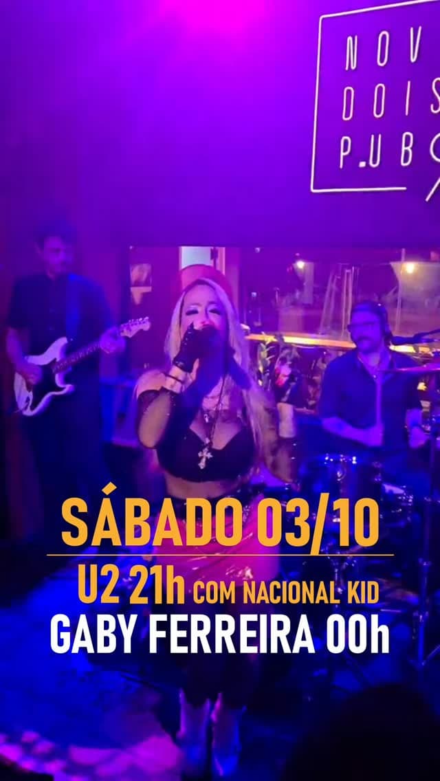 Flyer de Gaby Ferreira e nacionalkid_banda