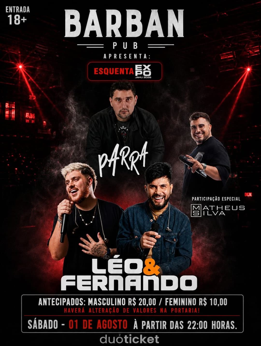 Flyer de Léo & Fernando e Parra