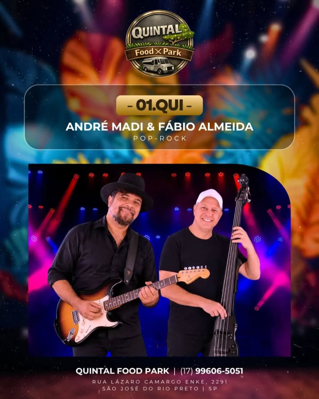 Flyer de André Madi e Fábio Almeida