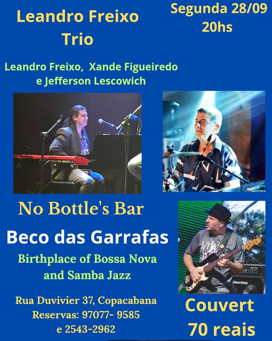 Flyer de Leandro Freixo Trio