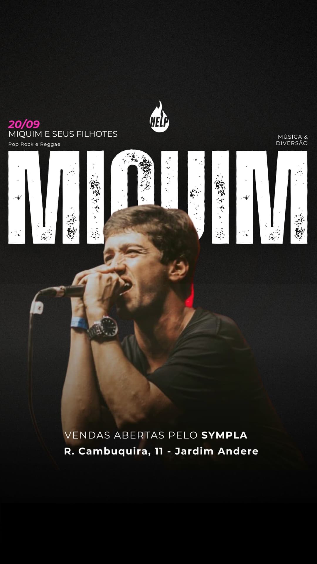 Flyer de Miquim e Seus Filhotes