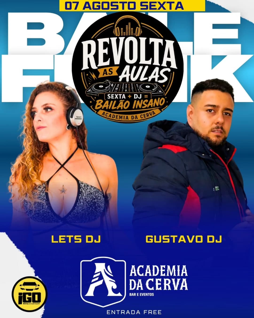 Flyer de Lets DJ e Gustavo DJ