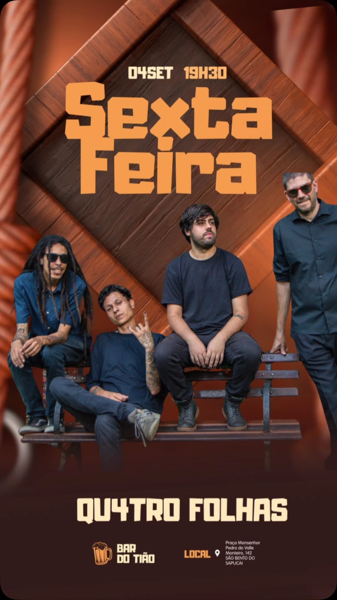 Flyer de Qu4tro Folhas