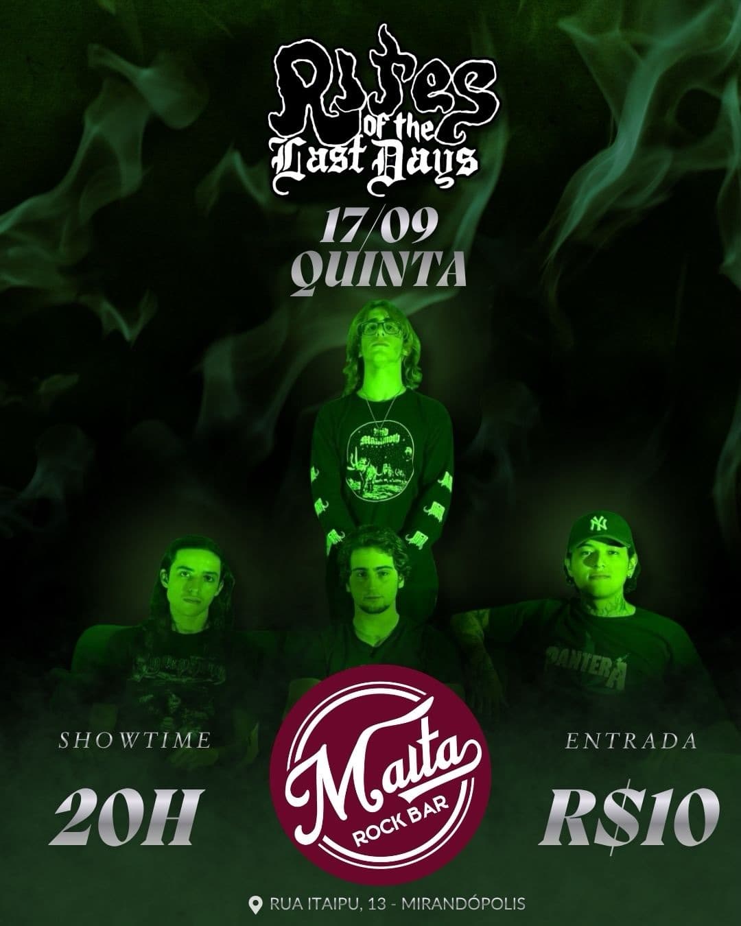 Flyer de Rites of the Last Days