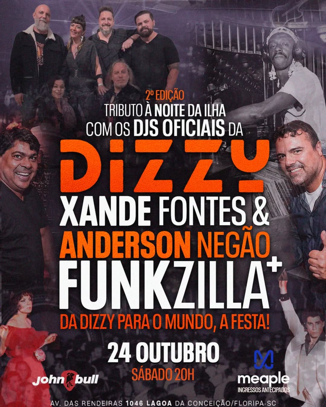 Flyer de Banda Funkzilla, DJ Xande Fontes e DJ Anderson Negão