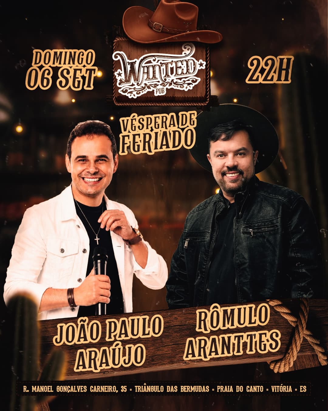 Flyer de João Paulo Araújo e Rômulo Arantes