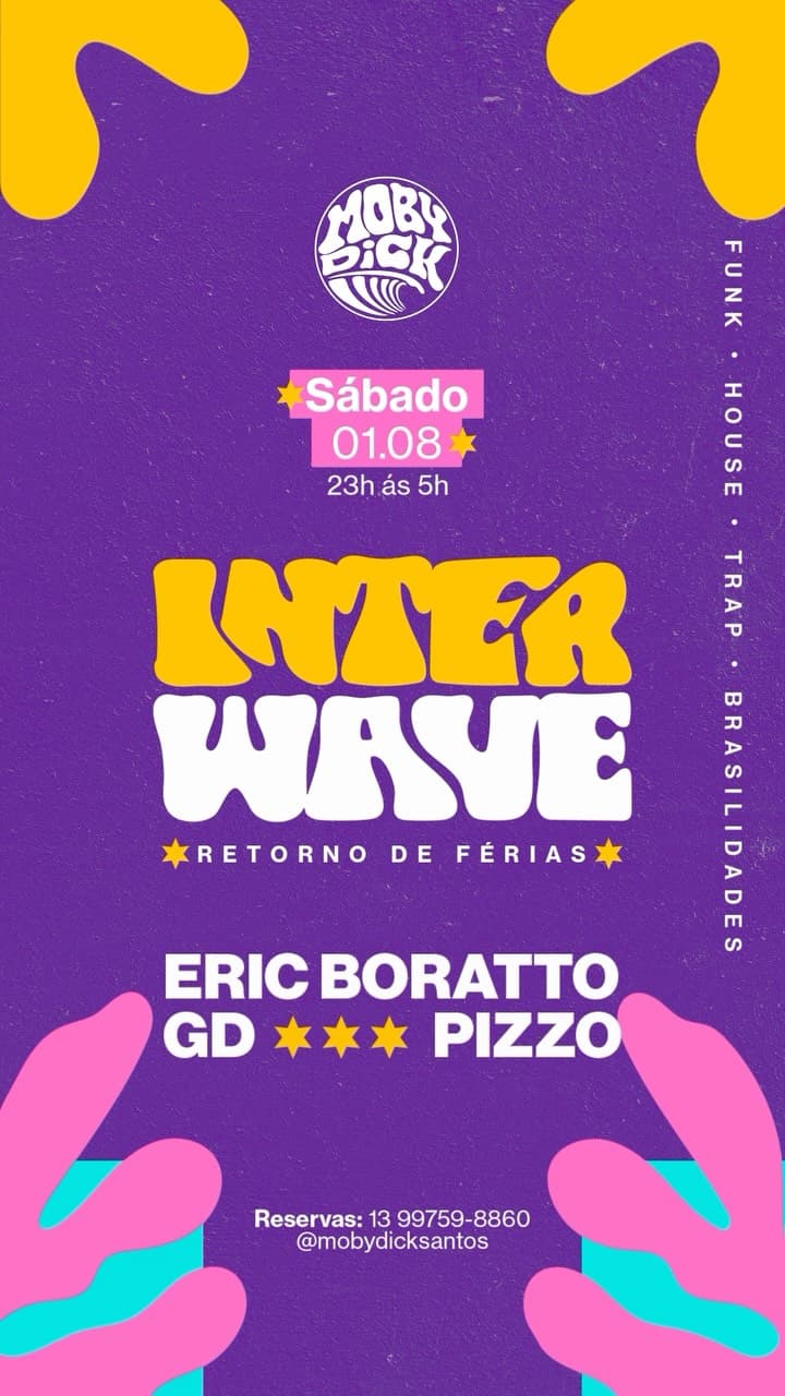 Flyer de Eric Boratto, GD e Pizzo