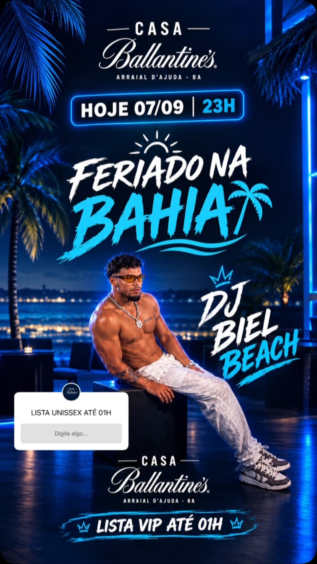 Flyer de Biel Beach e Dj convidado