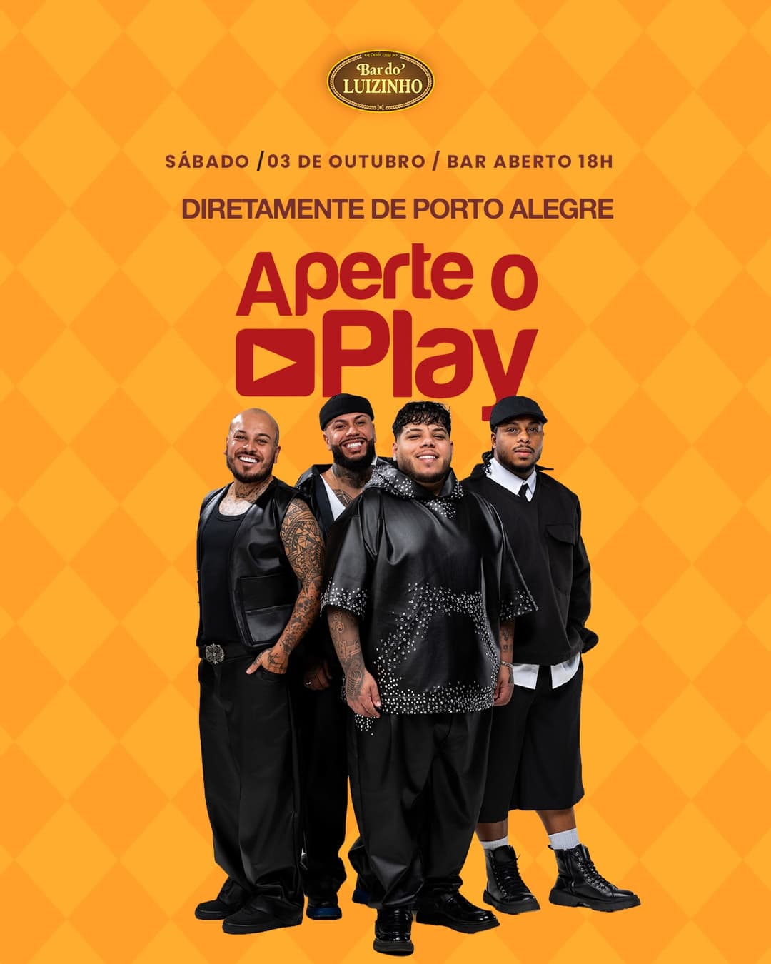 Flyer de Grupo Aperte o Play