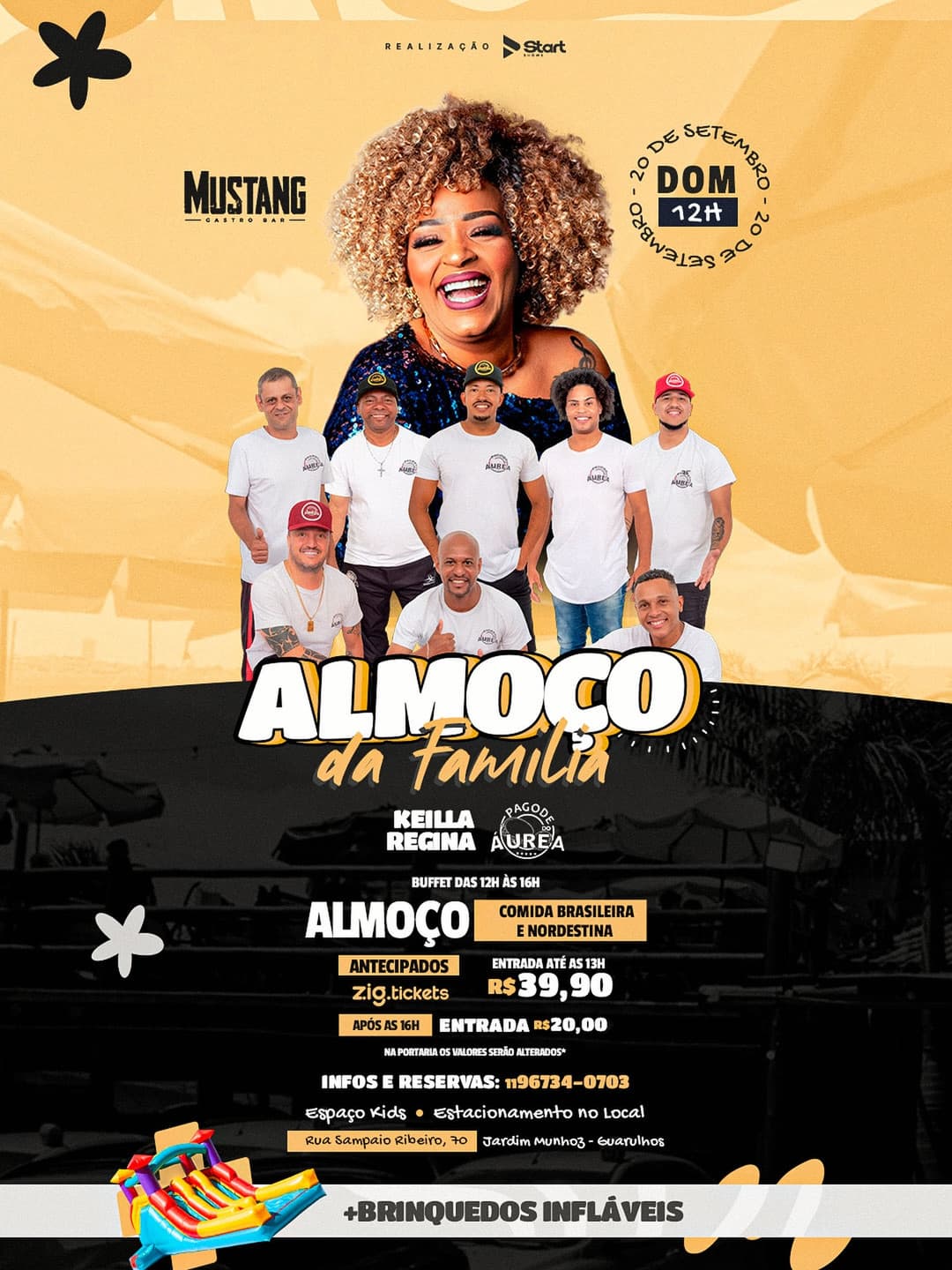 Flyer de Keilla Regina e Pagode Áurea