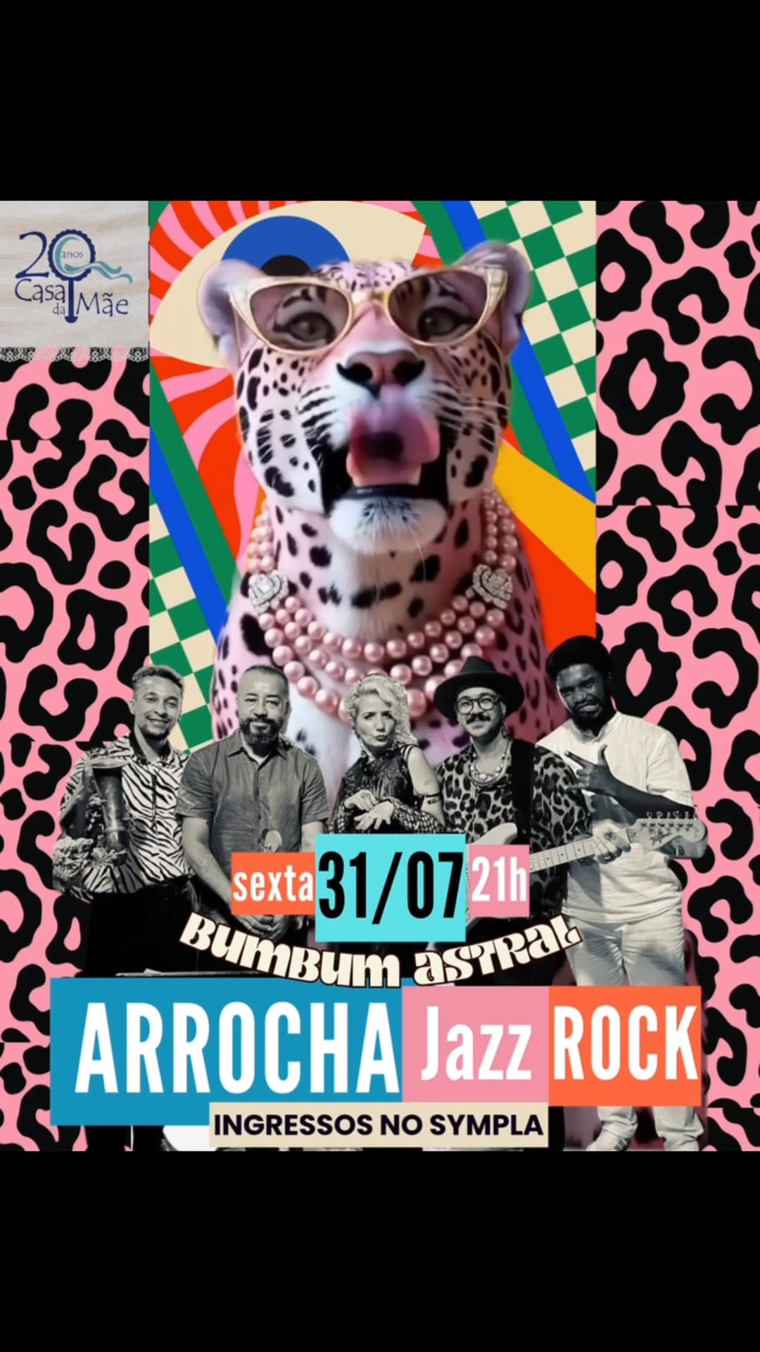 Flyer de Brina Costa, Bumbum Astral e mais 11 artistas