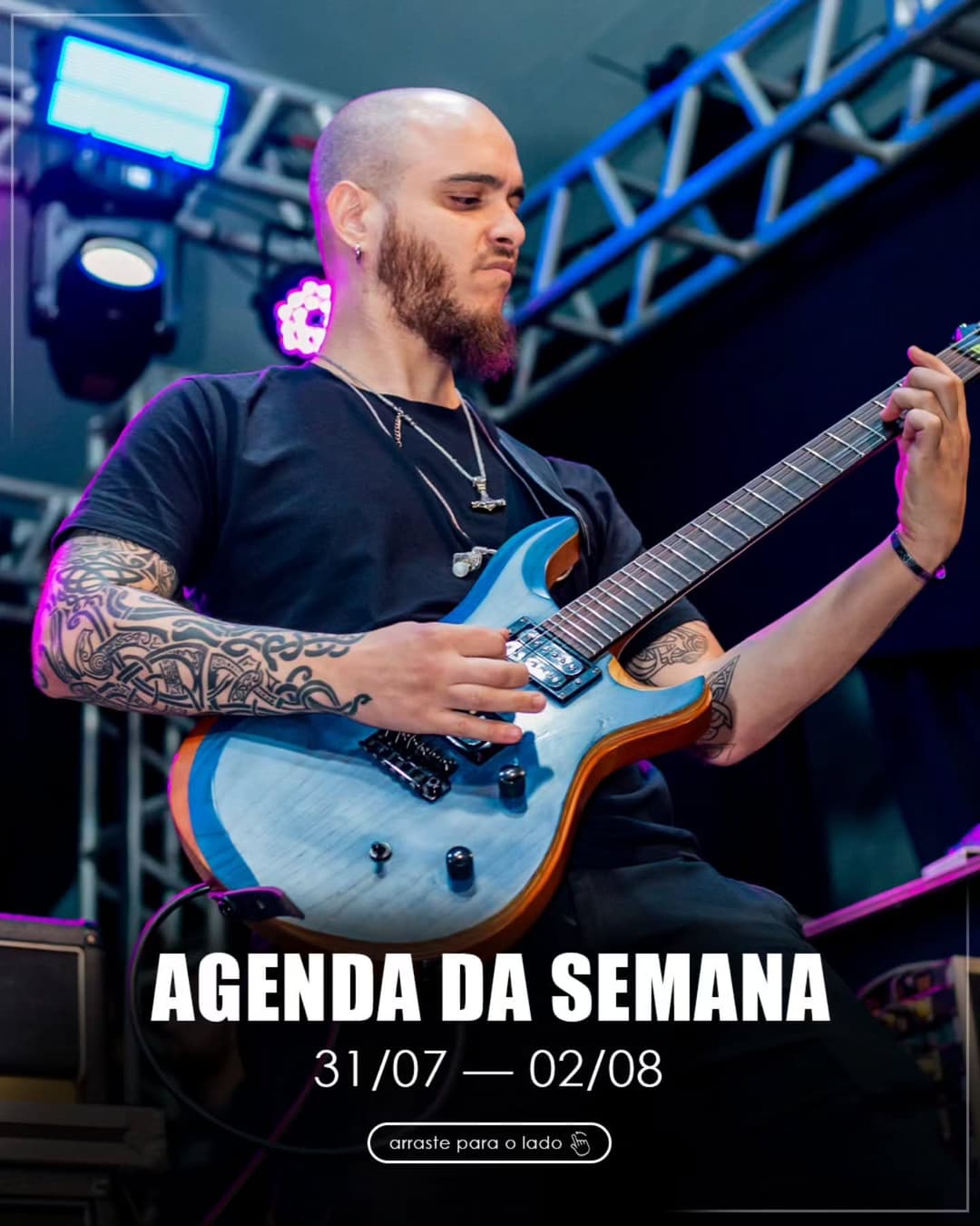 Flyer de Gustavo Lacerda, Sham Angra e Luis Mariutti