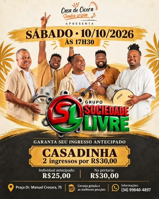 Flyer de Grupo Sociedade Livre