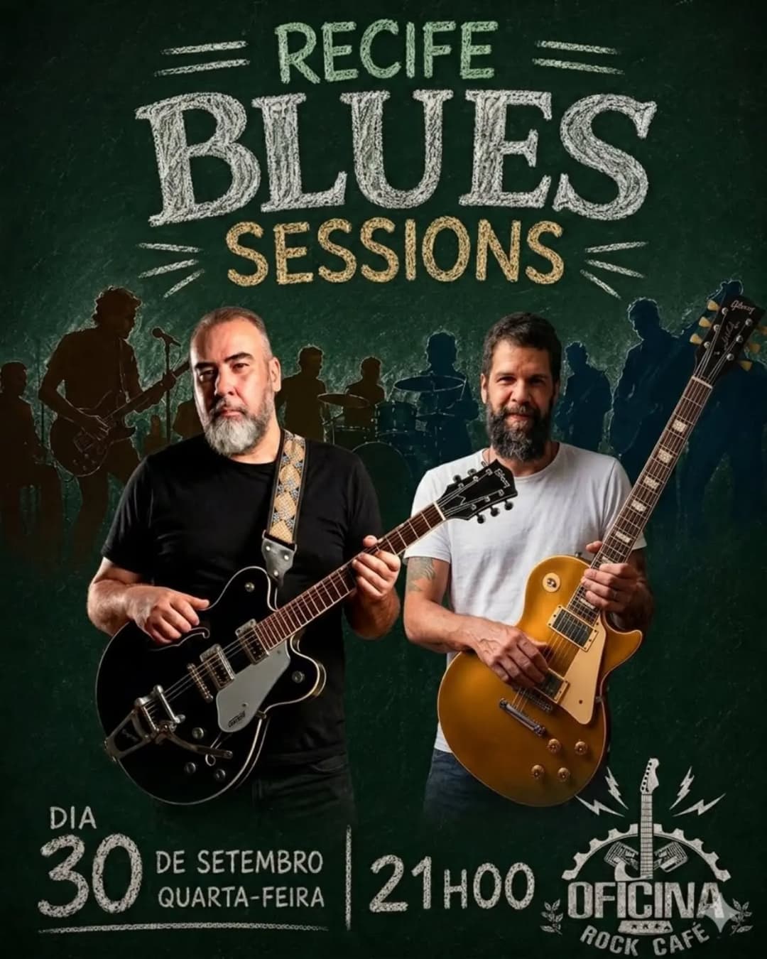 Flyer de Rodrigo Morcego, Rico Bluestamontes e DJ Elcy
