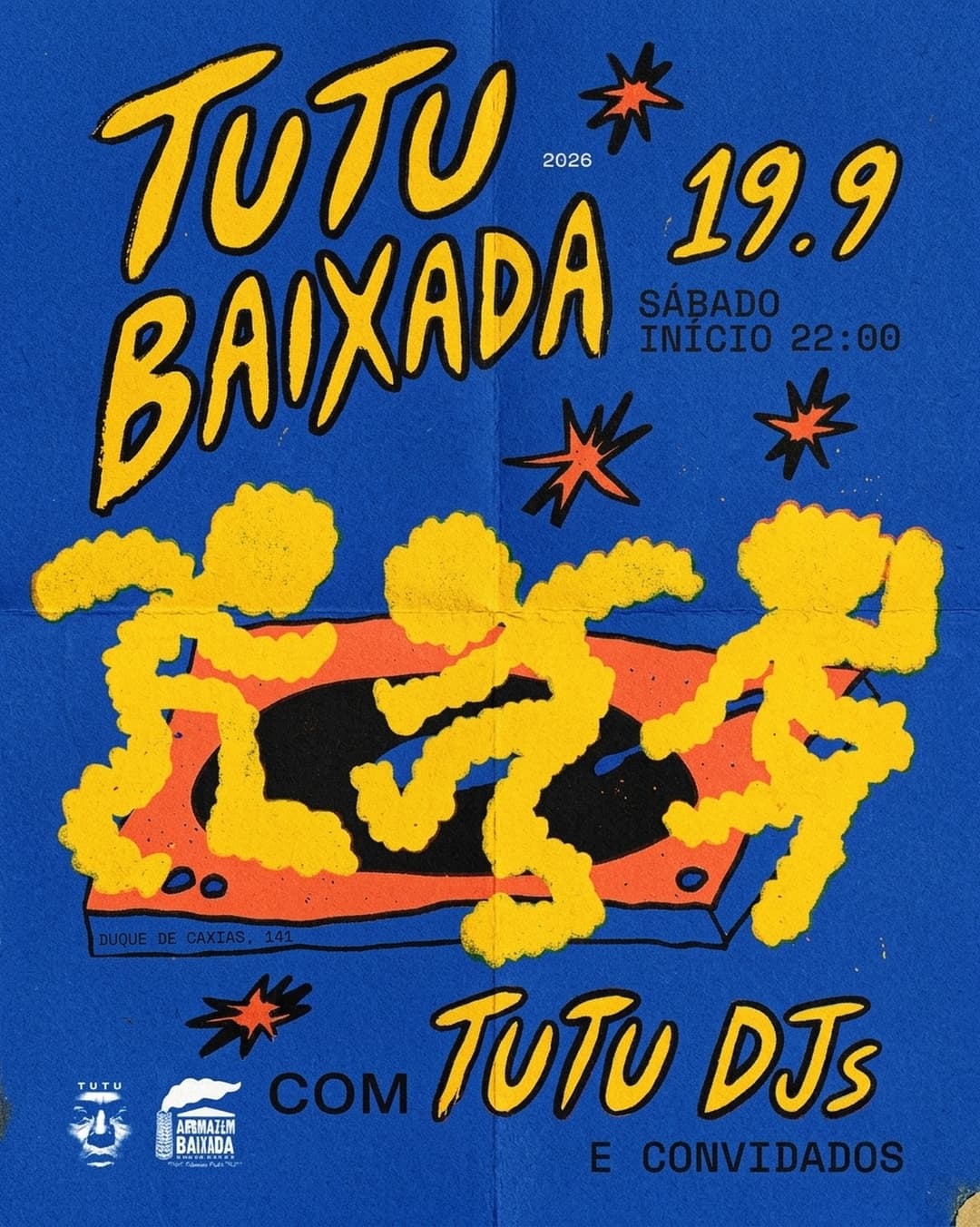 Flyer de Tutu, Dj Jurema Isabela e mais 3 artistas