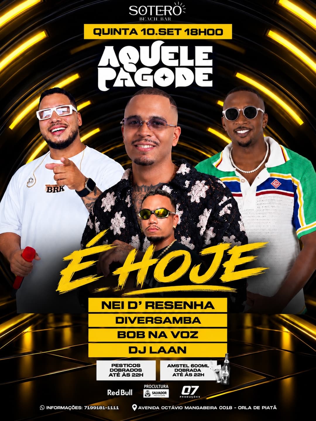 Flyer de DJ Laan, DiverSamba, Robert dos Santos e Neide Resenha