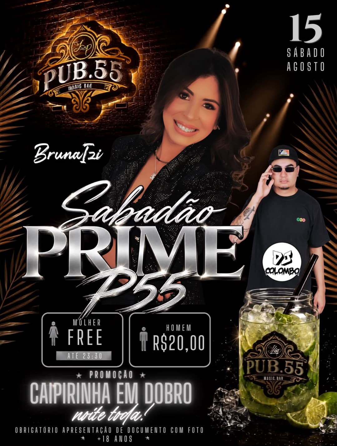 Flyer de brunaizi e djcolomboo