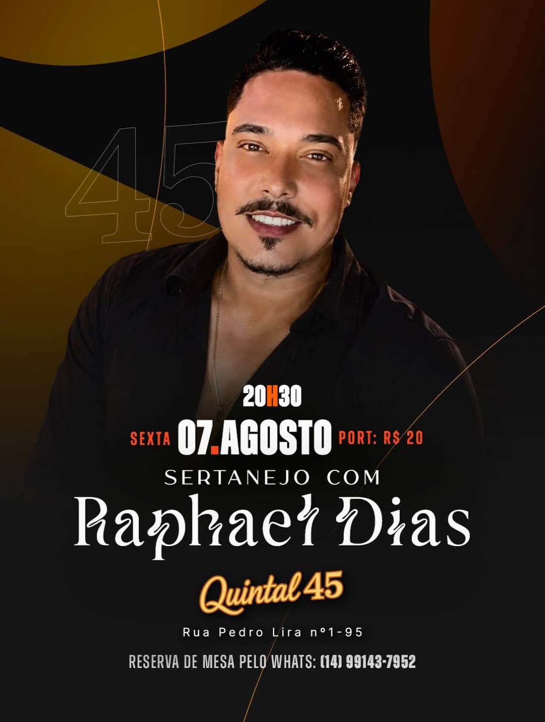 Flyer de Raphael Dias