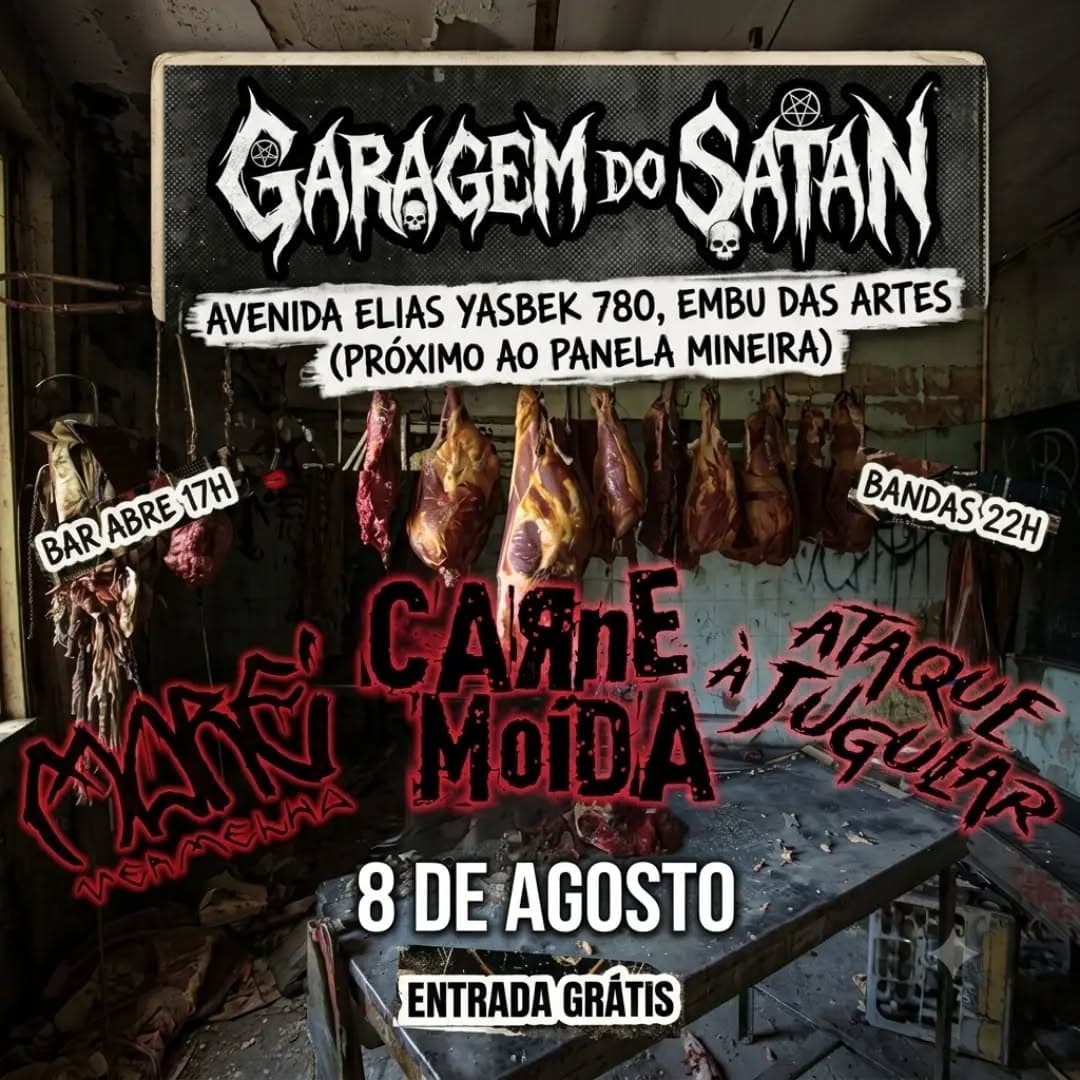 Flyer de Maré Vermelha, Carne Moída e Ataque a Jugular