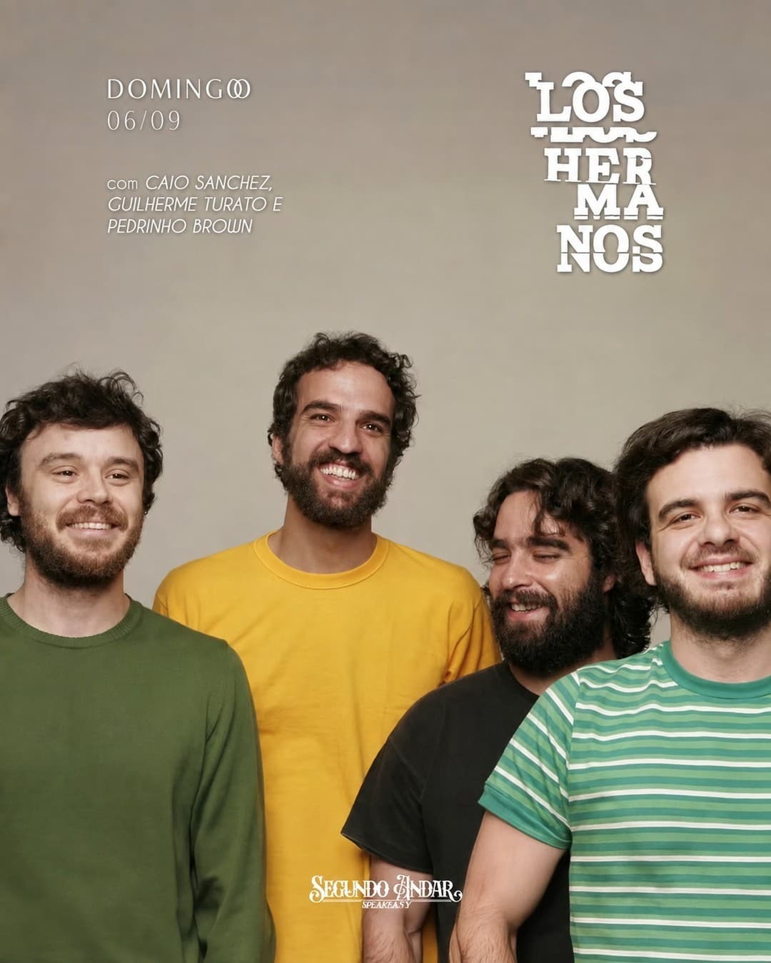 Flyer de Caio Sanchez, Guilherme Turato e Pedrinho Brown