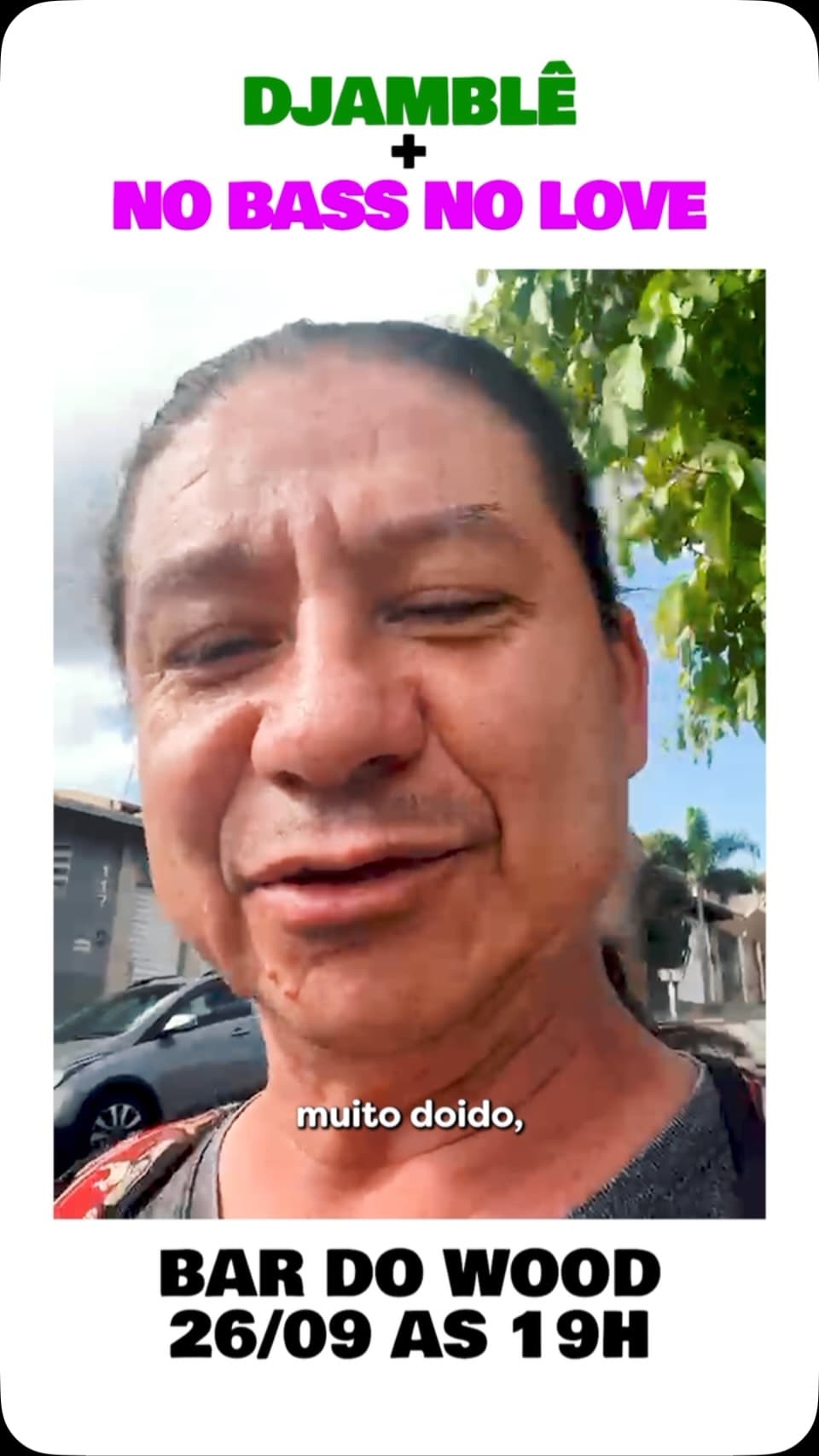 Flyer de Djamblê e NO BASS NO LOVE