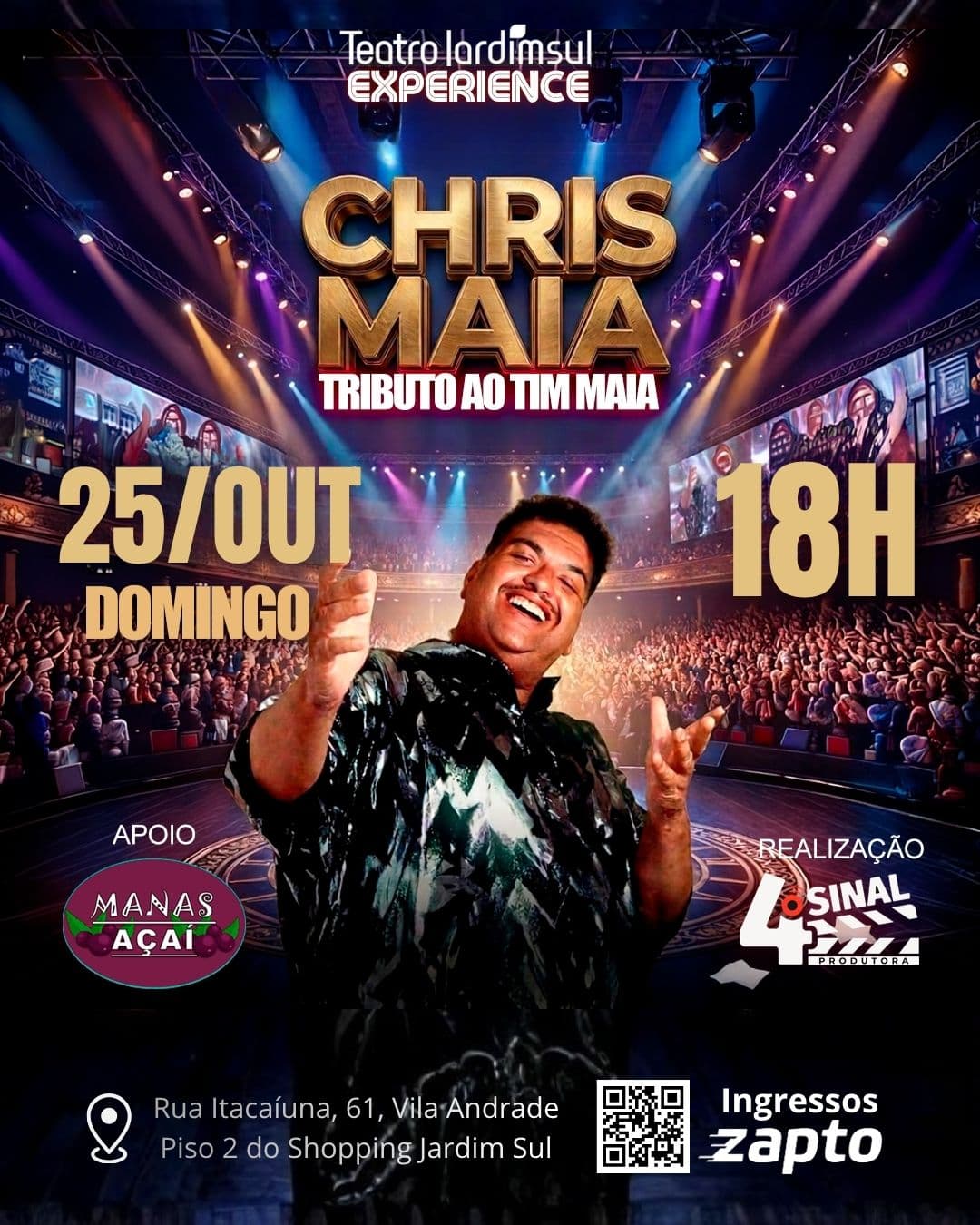 Flyer de Tributo a Tim Maia