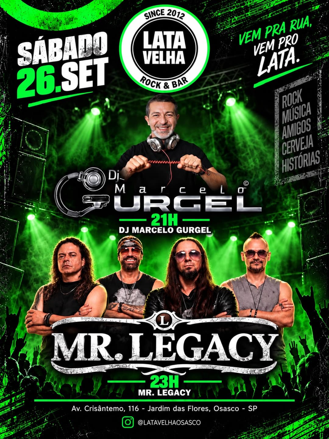 Flyer de Banda Mr. Legacy