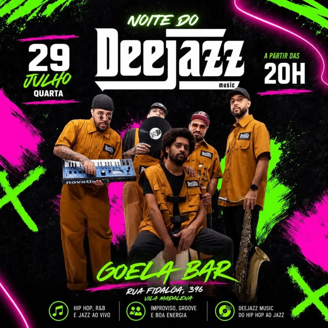 Flyer de Deejazz e Thiago