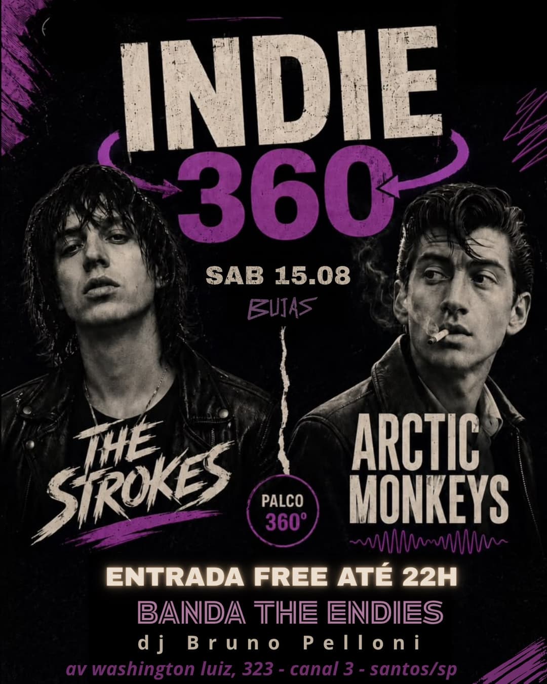 Flyer de The Endies e Bruno Pelloni