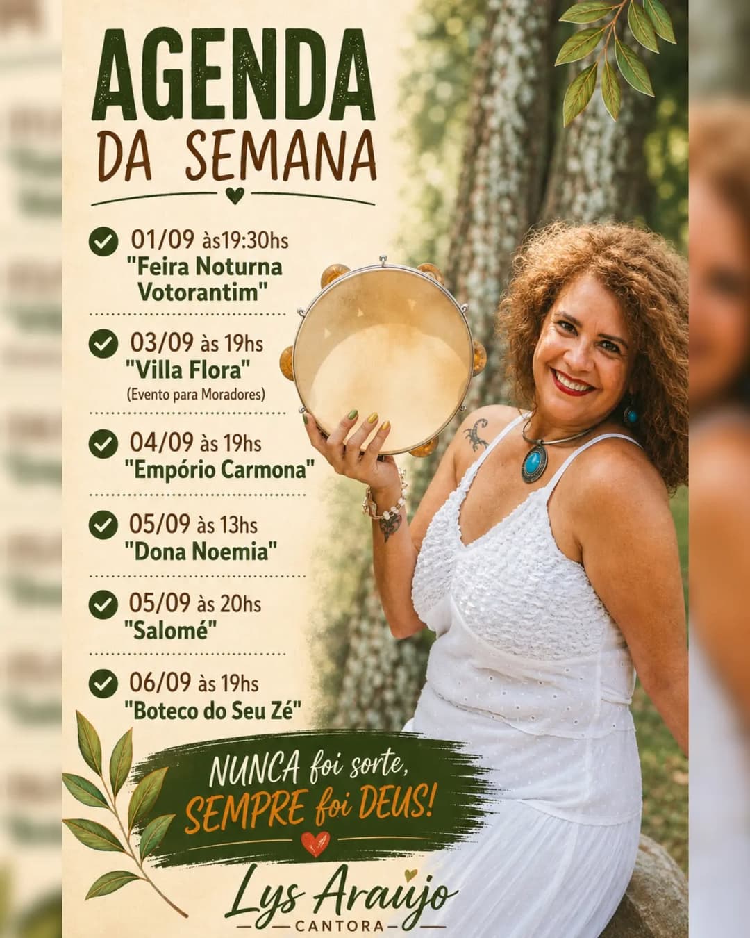 Flyer de Lys Araújo