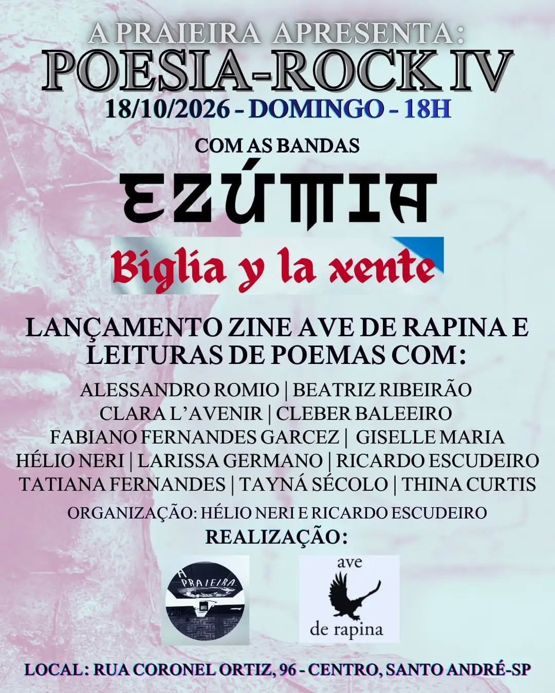 Flyer de Sentimento Carpete e Bigliá y la xente